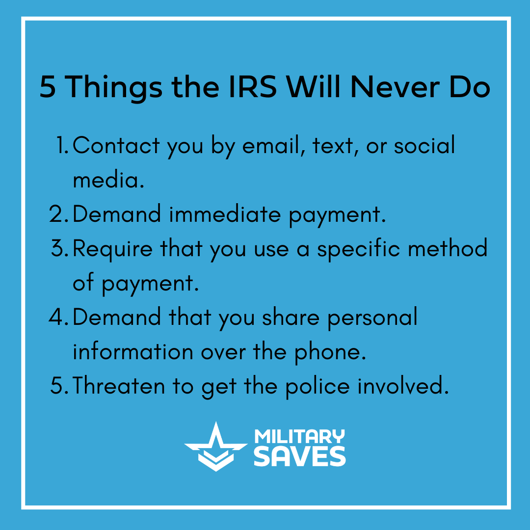 5 Things the IRS Will Never Do